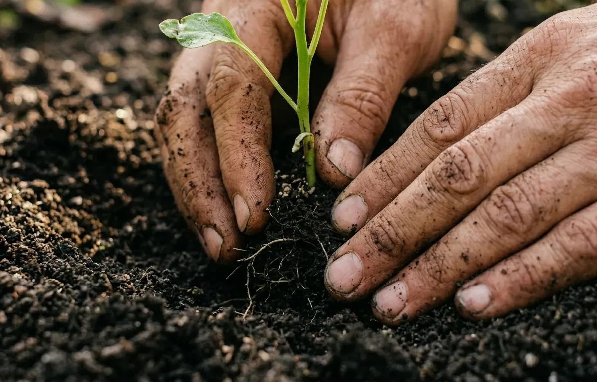 Hands nurturing a plant to represent sustainable and responsible investing
